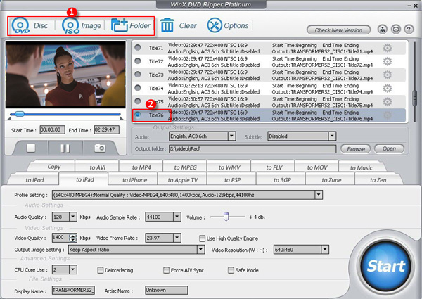 Convert DVD Movie Star Trek 2009