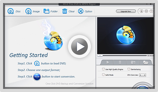 WinX Free DVD to MPEG Ripper