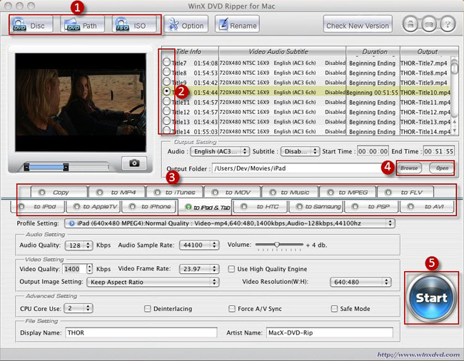 WinX DVD Ripper for Mac User Guide