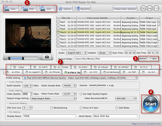 WinX DVD Ripper for Mac User Guide