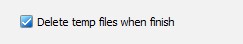 Delete temp files