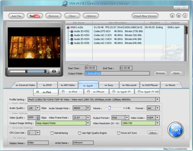 Convert HD Video to iPad 3