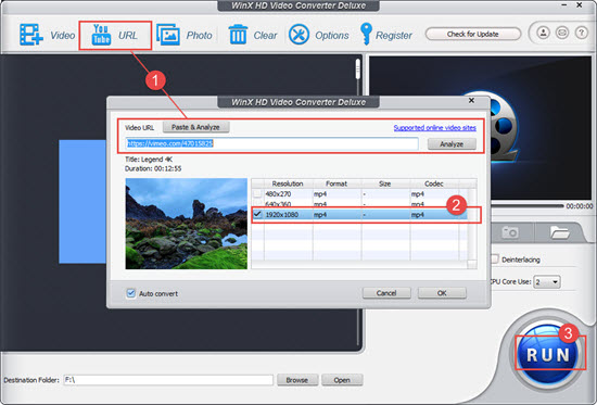 does 4k video downloader work with vimeo