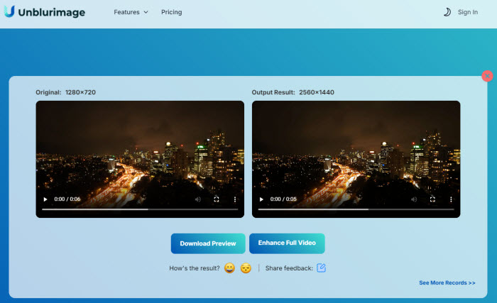 AI video enhancer free online