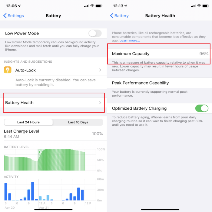 fix iphone battery draining fast by checking battery