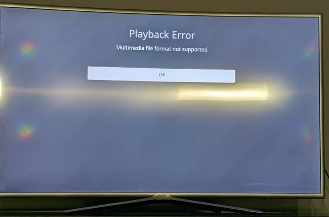 Samsung TV file format not supported 