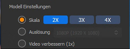 Video 2x hochskalieren
