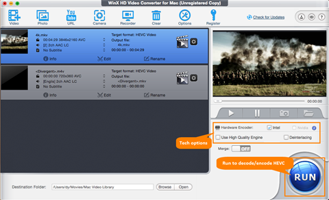 Start HEVC Conversion