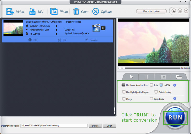 WinX HD Video Converter Deluxe 5.18.1.342 download the new for windows