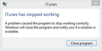 itunes stopped working windows 10