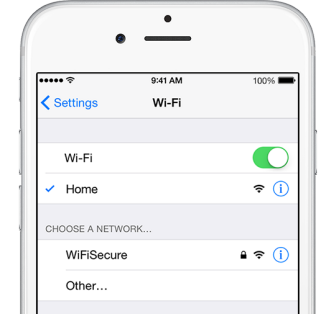 Turn on iPhone WiFi