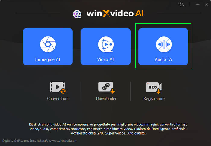 Rimuovere il rumore di fondo con Winxvideo AI