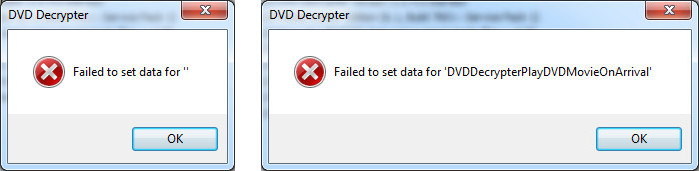 How To Fix Dvd Decrypter Error Failed To Set Data For