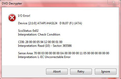 Fixed Dvd Reading Analyzing Stops With I O Error