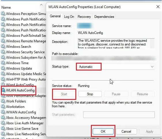 Modify WLAN AutoConfig Service