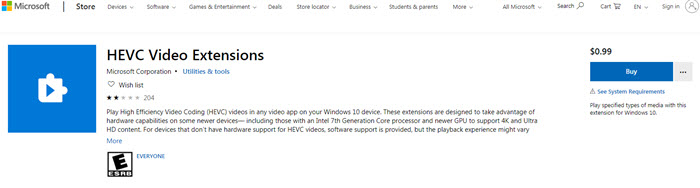 hevc codec for windows 10 download