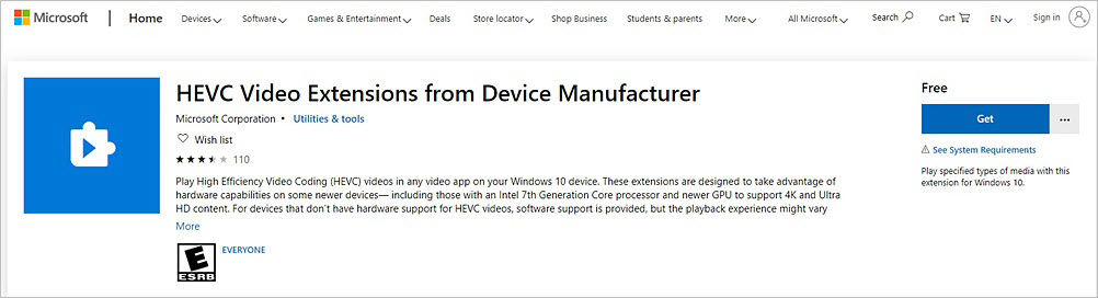 Can Windows Media Player Play Hevc Videos