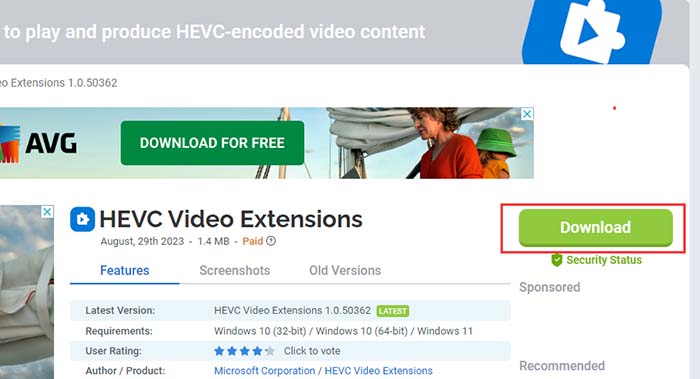 download hevc video extensions crack