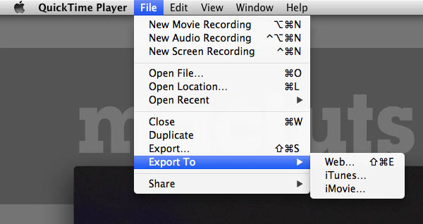 how to export quicktime to mp4