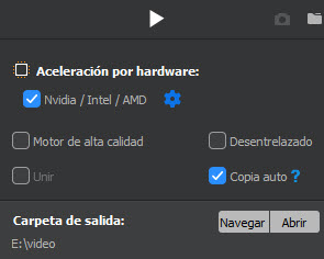 Activa la codificación H.265 acelerada por la GPU