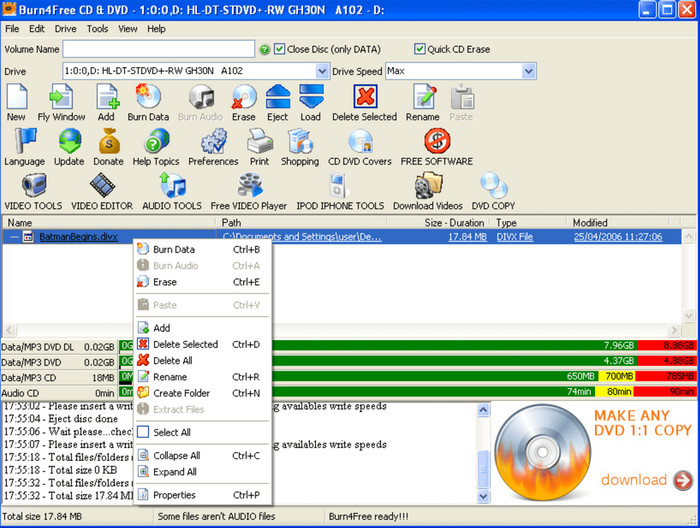 Windows için Ücretsiz DVD Burner - Burn4free