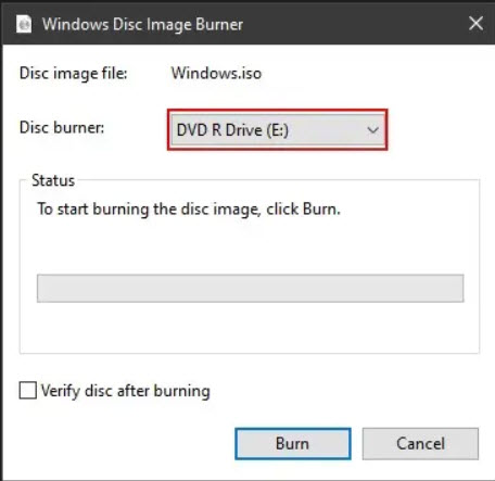 how burn iso to dvd windows 7