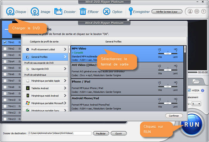 Convertir un DVD en MP4 pour la télévision