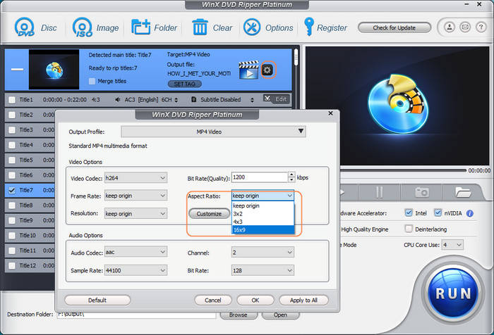 How to Convert DVD Aspect Ratio from 4:3 to 16:9 for Widescreen