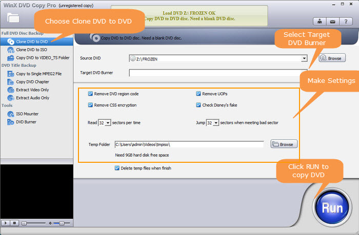 WinX DVD Copy Pro 3.9.8 instal