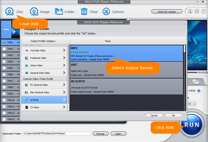 handbrake rip dvd audio to mp3