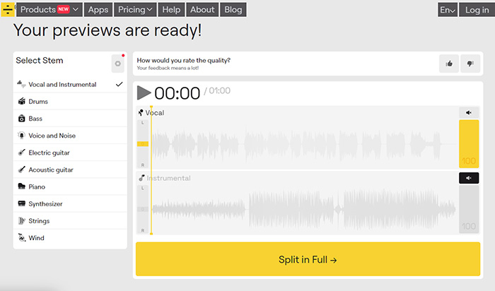 LALAL.AI vocal remover