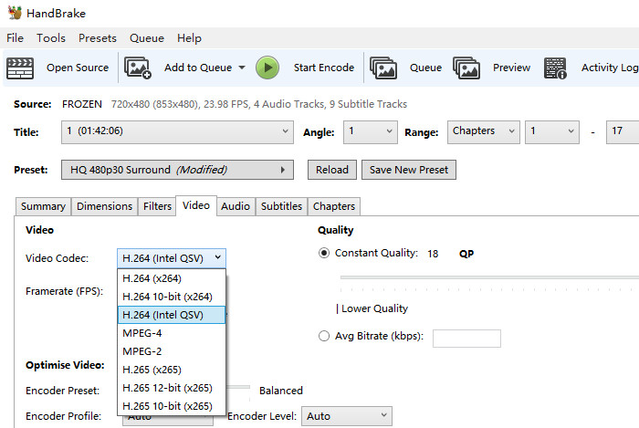 handbrake convert mkv to mp4