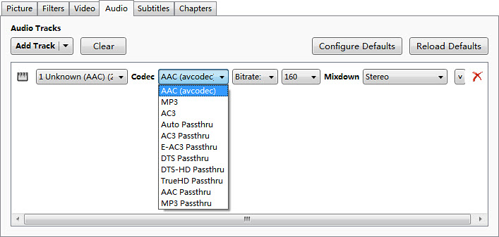 handbrake linux fdk aac