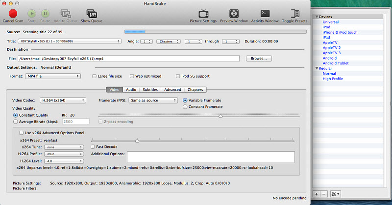 handbrake for mac 10.6.8