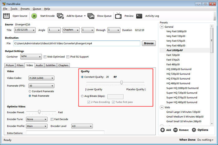 How To Calculate Handbrake Video Bitrate Quality Settings