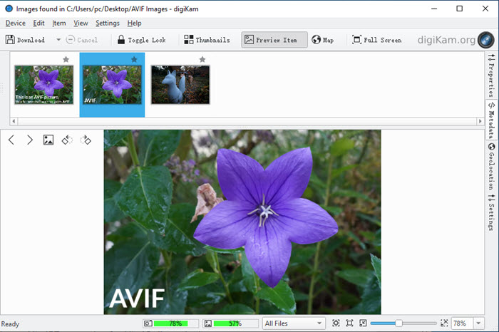 Digikam AVIF Image Viewer