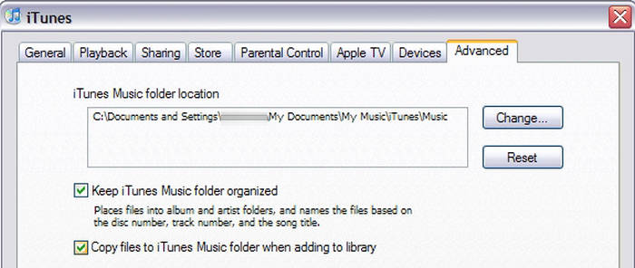 Move iTunes preference folder