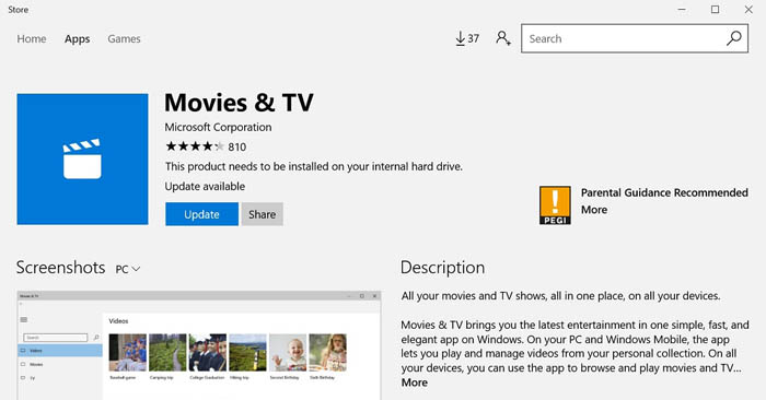 Free Download Movies TV App in Windows 11 10