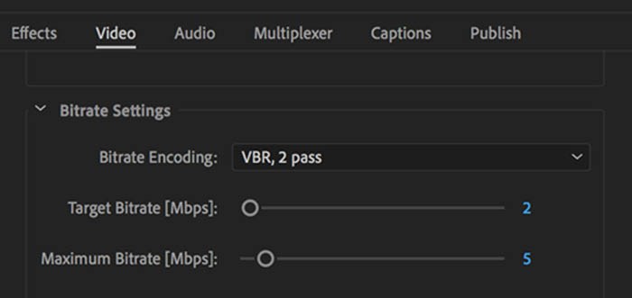 compress file size premiere pro