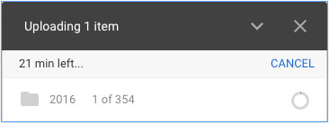 Google Drive Slow Upload