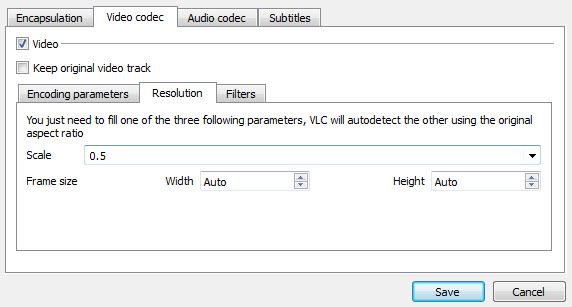 how to compress a video with vlc