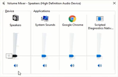 google chrome not in volume mixer