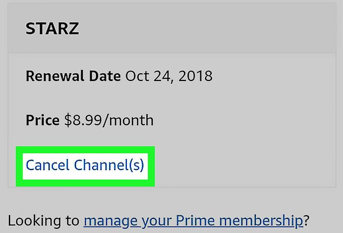 how to cancel membership prime video