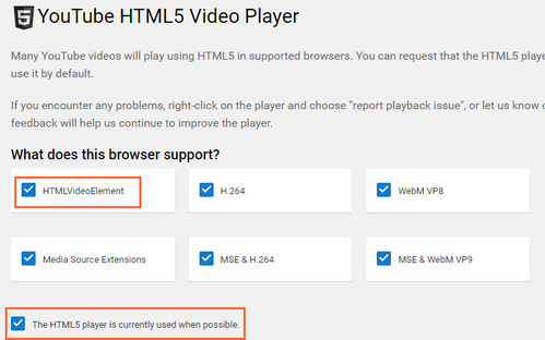 youtube html5 video player problem