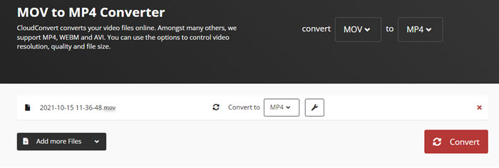 Convert MOV to MP4 [Free & Online] – Movavi Video Converter