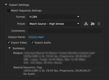 export as mp4 premiere