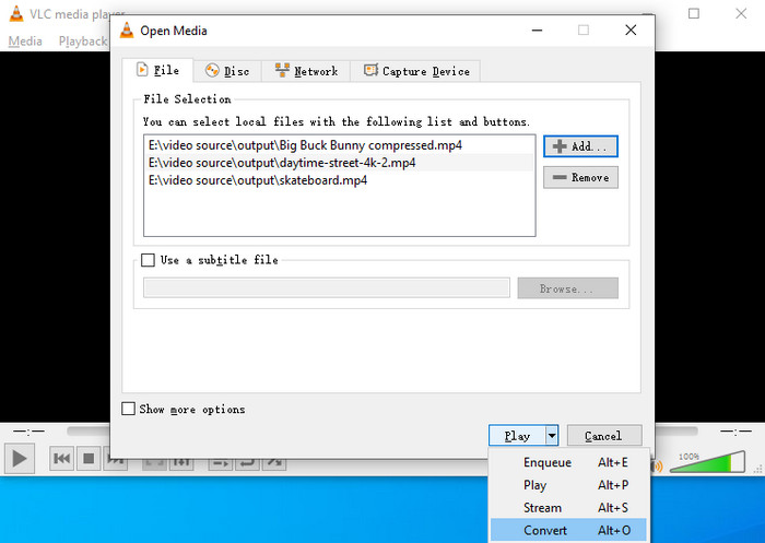 how to convert flv files with vlc