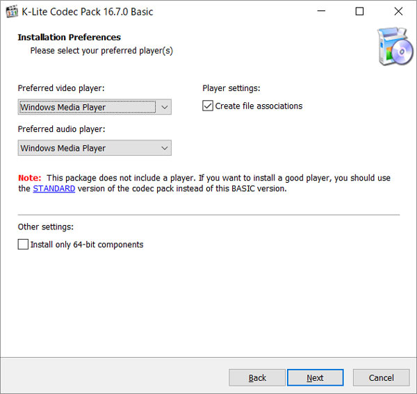 K-Lite Codec Packを安全にインストール