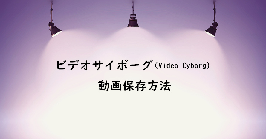 ビデオサイボーグで動画を保存する方法 ビデオサイボーグ動画保存できない時の原因や対策も